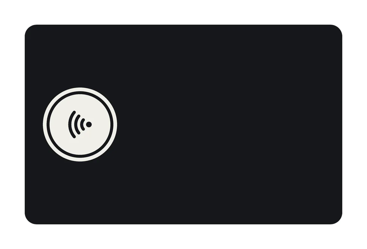 An alternate back for the Classic Dark card (Tap: black, white window, black mark): black, with a white window holding a black ring of tap waves.