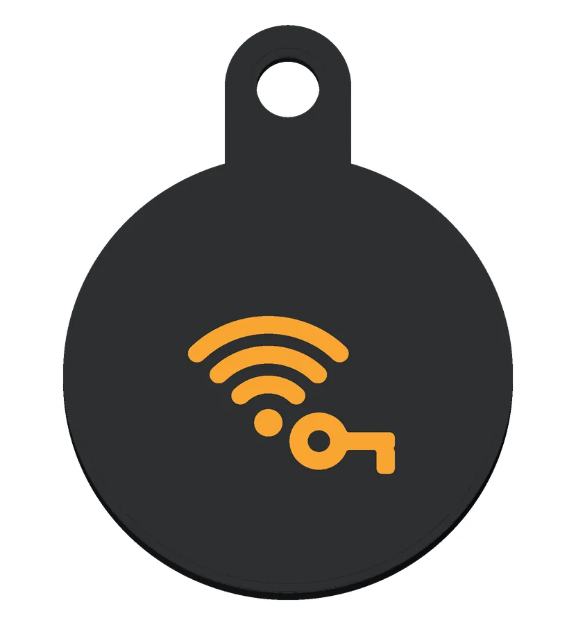 The Wi-Fi password icon.
